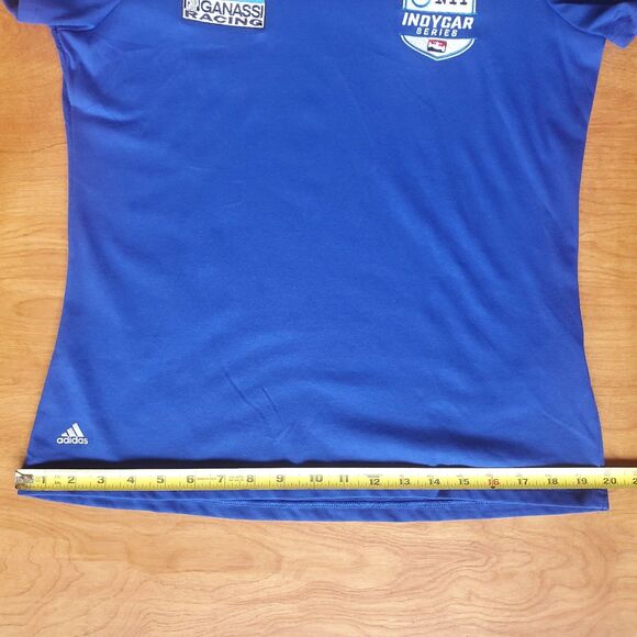 Chip Ganassi Racing Polo Shirt Womens Medium Blue Adidas NTT DATA Indycar Series - Picture 15 of 16